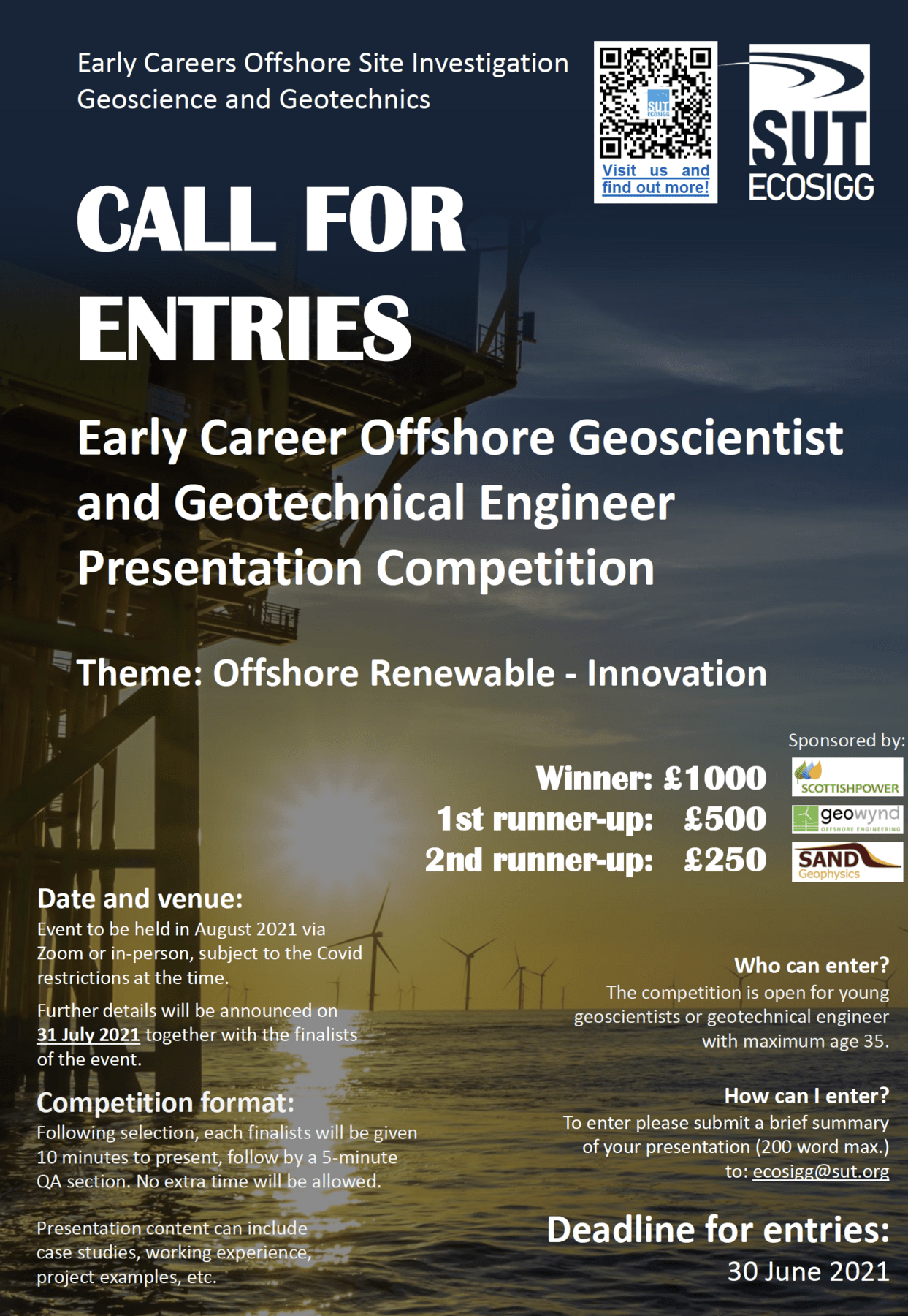 Call for Entries - Early Career Offshore Geoscientist and Geotechnical Engineer Presentation Competition