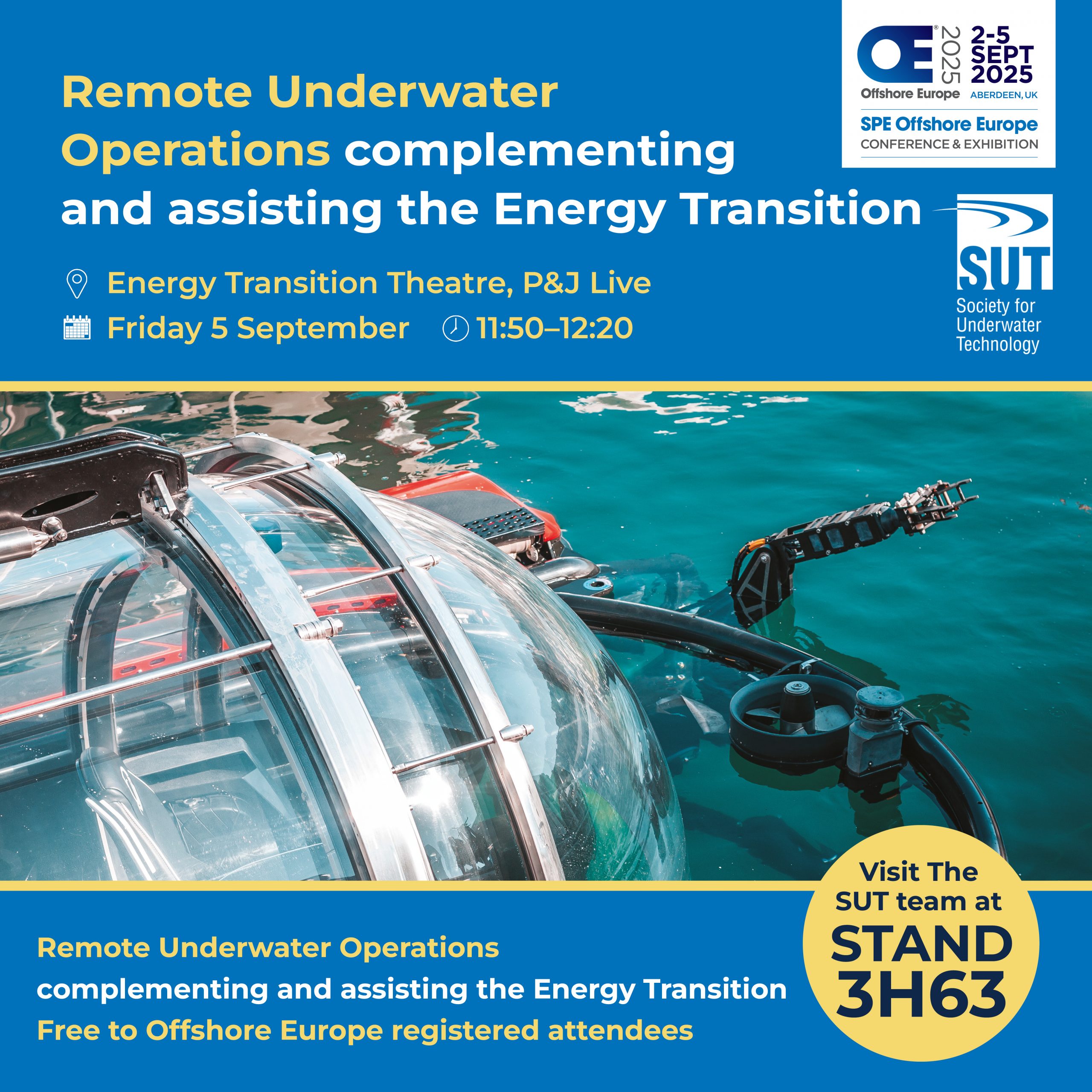 Remote Underwater Operations complementing and assisting the Energy Transition - Offshore Europe